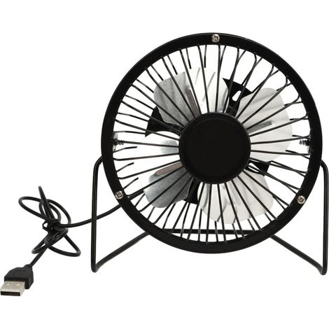 Ventilateur solaire 5W USB orientable à 360° pour serre, poulailler ou niche pour chien. (1/5)