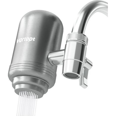 Filtro de agua con certificación NSF, reduce el plomo y el cloro, gris claro. (1/2)