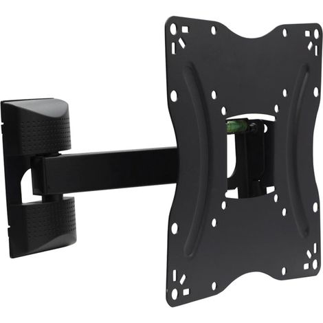 Supporto TV da parete da 19 a 42 pollici, carico max 20Kg, staffa con braccio girevole inclinabile ed estendibile, base TV universale, VESA 100x100mm, (1/5)
