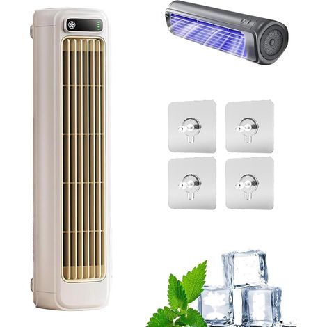 Leiser Luftkühler, Cooling Ace 3.0, tragbare Mini-Klimaanlage mit LED-Anzeige, wiederaufladbar, ideal für Schlafzimmer, Büro und Zuhause, um im Sommer kühl zu bleiben (weiß) (1/5)