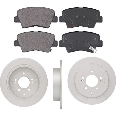 KIT FRENI POSTERIORI compatibile con HYUNDAI TUCSON (TL,TLE) - DISCHI + PASTIGLIE OEM: FDB4833 / 18570 , 18574 /SOSTITUZIONE DIRETTA/BASSA POLVERE/SILENZIOSO