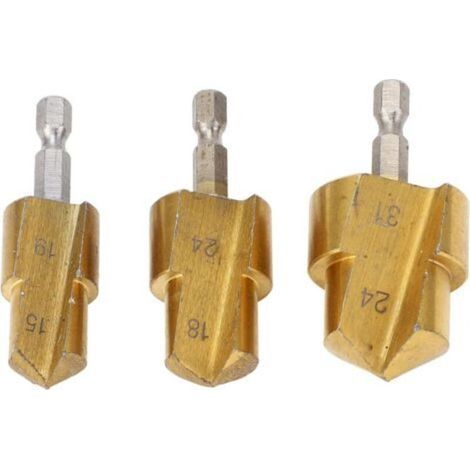 Set mit 3 Aufweitbohrern für PVC-Rohre, Hochleistungsaufweitbohrer für PVC-Kunststoffrohre, Aufweiter für PVC/PPR-Rohre (1/5)