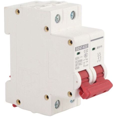 MCB 2P DC 500V 63A Miniature Circuit Breaker, Safety Circuit Breaker (DZ47-63Z-2P) (1/4)