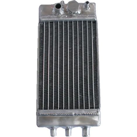 Radiador de aluminio, compatible con Derbi Senda 50 MY06, construcción de aleación de aluminio, mayor capacidad de refrigeración, compatibilidad con el lado izquierdo y derecho, diseño soldado con TIG (1/5)