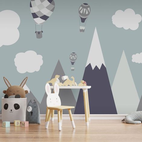 Papier peint Terre des ballons - 150 x 105 cm (1/4)