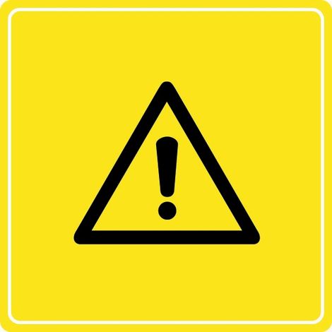 Plaque de porte Danger - couleur 90x90mm - 4033839