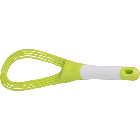 Batteur à œufs rotatif, mélangeur pliable en plastique à double usage (vert)