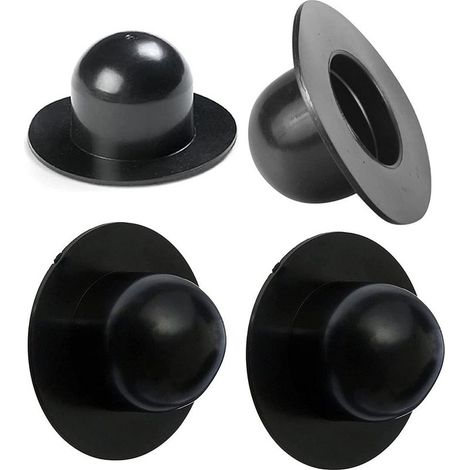Lot de 4 bouchons de remplacement pour paroi de piscine Intex et Bestway – Noir Bouchon d'obturation pour orifice de filtration ou de crépine de pompe (1/4)
