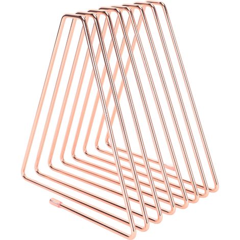 Serre-livres extensibles, espacement de 1,0 à 2,6 pouces, serre-livres triangulaires en métal électroplaqué, adaptés à une utilisation à la maison, au bureau et en dortoir, or rose. (1/5)