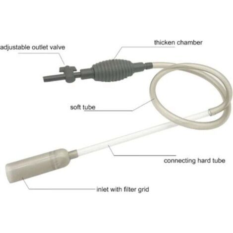 Nettoyeur de fond pour aquarium - Aspirateur pour aquarium - 260 cm - Haute qualité - Tuyau d'aspiration - Clapet anti-retour - Tube robuste et durable - Filtre (1/3)