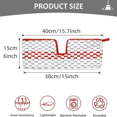 2x Ricariche per mocio,adatto per panni per mocio Vileda 1-2 Spray MAX / Spray & Clean,ricambio in microfibra,Panno in microfibra riutilizzabile (1/4)