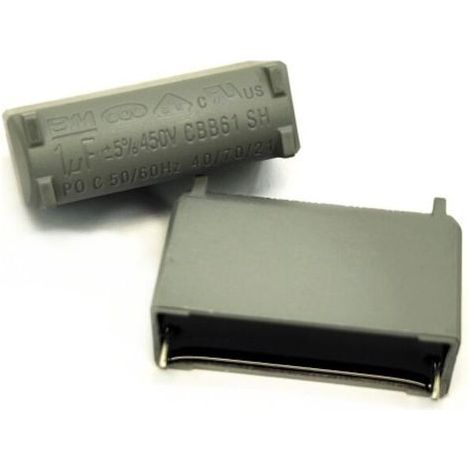 Lot de 5 condensateurs à film gris BM 1UF 450V, qualité industrielle, haute fréquence, faible ESR, montage direct, 1 µF, adaptés aux alimentations à découpage.