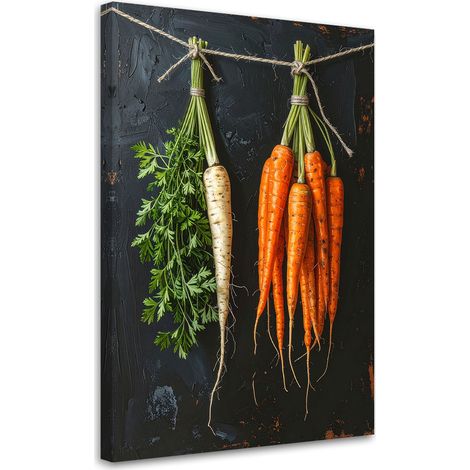 Cuadro en Lienzo, Zanahorias perejil verduras, 40x60 (1/5)