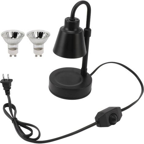 Verstellbare Wachswärmerlampe aus Eisen mit dimmbaren GU10-Leuchtmitteln, Höhe 23-33 cm, elegantes Design für den Innenbereich (1/5)