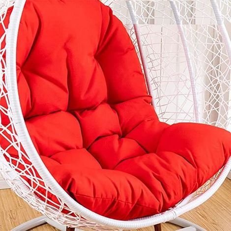 Coussin de balancelle WOVTE Coussin de dossier pour balancelle de jardin uniquement Coussin anti-salissures, et confortable - rouge (1/4)