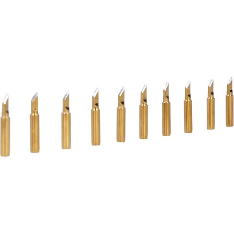 10 Pièces Pointes de Soudure Dorées, Accessoires de Remplacement pour Fer à Souder 60W900M-T-K (1/5)