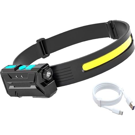 Induktions-Stirnlampe, LED-Stirnband, verstellbare Multifunktions-Stirnlampe für Camping, Radfahren und Angeln