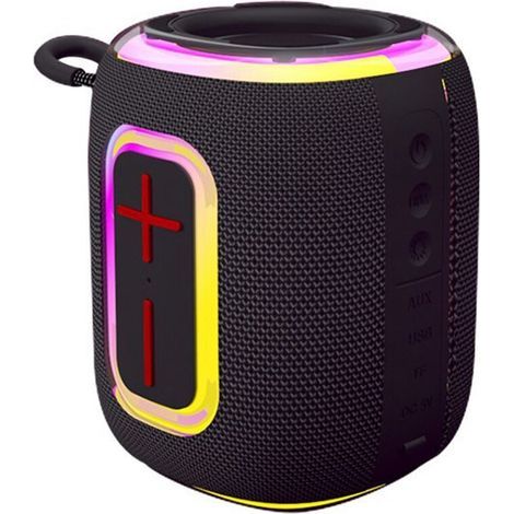 Convient aux enceintes Bluetooth étanches IPX5, éclairage RGB, prend en charge les entrées USB/carte TF/AUX, fonction de réception audio, noir. (1/5)