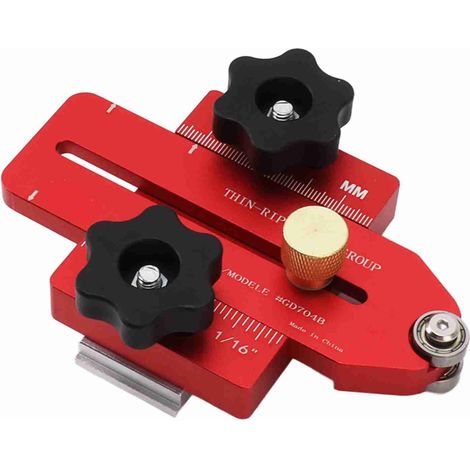 Gabarit pour scie circulaire de table en alliage d'aluminium, guide pour scie à ruban et table de défonceuse pour coupes répétitives de bandes étroites (1/5)