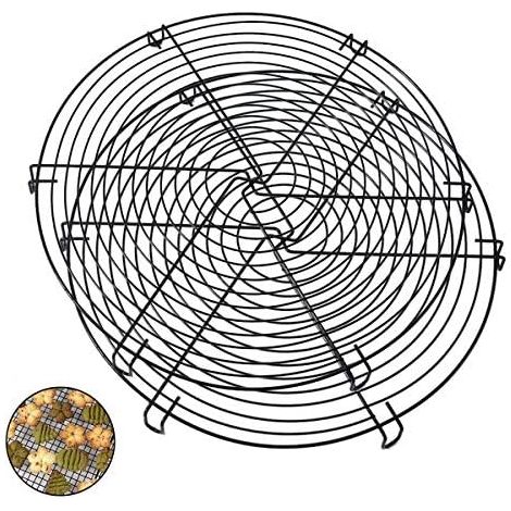 Round Cooling Rack 2 Pieces Stainless Steel Cake Stand Round Cake Cooling Rack Net Easy to Clean Suitable for Household Baking Cafe (1/5)