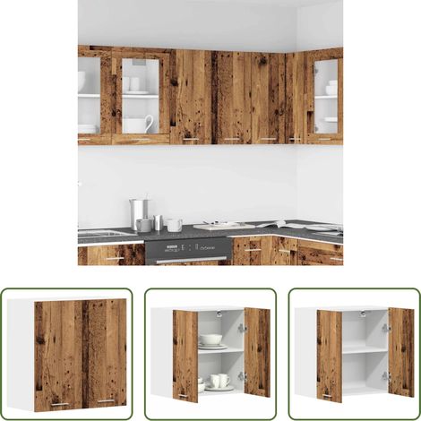 Holzwerkstoff - Küchenwandschrank Lyon Altholz-Optik 60x31x60 cm Holzwerkstoff (1/5)