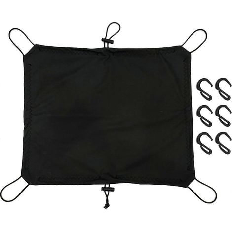 Filet de chargement moto Kawasaki Ninja 650 (2007-2026), filet élastique renforcé étanche, 6 crochets robustes, taille S33 standard (1/5)