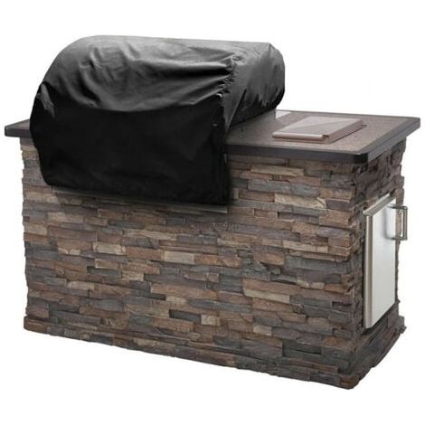 34W30D18H inch Housse de barbecue encastrable extérieure en tissu Oxford 420D Bche de protection pour barbecue intégrée (1/4)