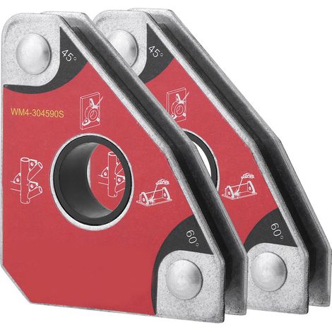 Lot de 2 aimants de soudage multi-angles 30°60°45°90° supports de maintien pour fer à souder (1/5)