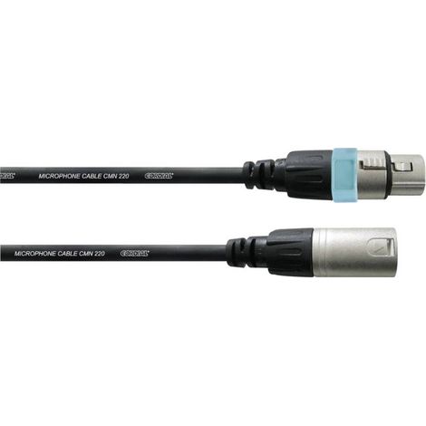 Câble de microphone Cordial 0,5 m REAN XLR femelle/XLR mâle noir XLR femelle/XLR mâle (1/2)
