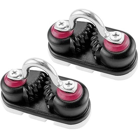 2 Pcs Taquet Coinceur, Taquet à Came Bateau Taquet Coinceur Corde Voile en Aluminium Diamètre Ligne Max 15mm/0.59" pour Kayak Voilier Bateau Canoë (1/5)
