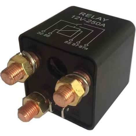 Relais convertisseur 250 A, 5 broches, 12 V CC, démarreur automobile, convertisseur de courant élevé, autres dispositifs (1/4)