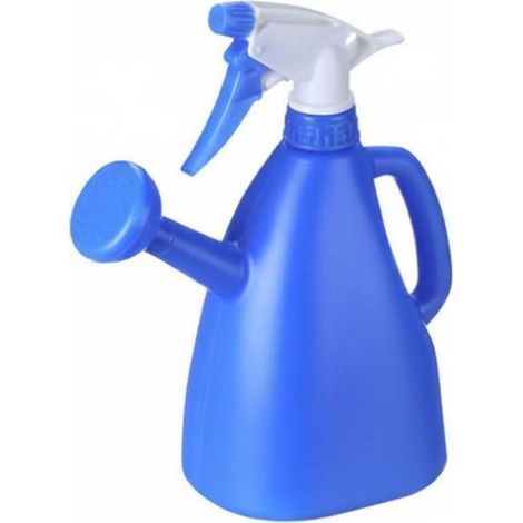 Pulvérisateur Plantes Arrosoir Bouteille Arrosage Double Fonction Pression Manuelle Convient pour Plantes Intérieur Bureau, Bleu, 2L (1/5)