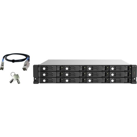 QNAP TL-R1220Sep-RP Boîtier disque dur/SSD Noir, Gris 2.5/3.5" (1/4)