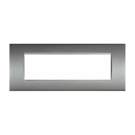 Mapam Placca 7 posti grigio scuro compatibile Bticino Living International - ART-P8007-GS