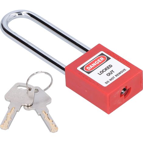 Cadenas de sécurité industriel pour poutre en acier de 7,6 cm (3 po), résistant à la corrosion, avec 2 clés (1/5)