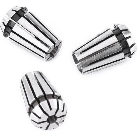 Lot de 3 pinces de serrage ER11 pour fraiseuse/tour CNC, porte-outil 1/8 pouce (3,175 mm), 4 mm et 6 mm