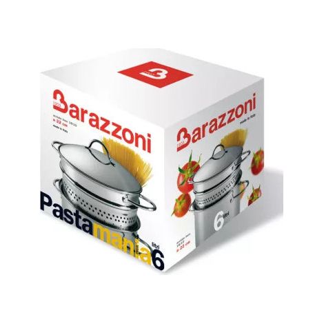 Barazzoni Nudeltopf Pastamania Edelstahl 18/10 Triplen-Boden 22 Cm 6 Lt