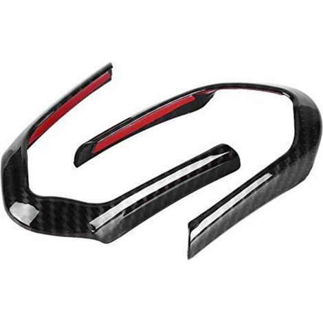 2pcs Steering Wheel Trim Sticker Steering Wheel Cover Decoration Steering Wheel Frame (Carbon Fiber) (1/5)