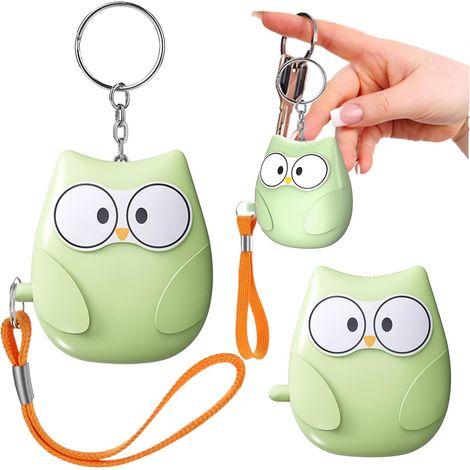 Alarme personnelle, alarme d'autodéfense 130 dB avec lumière LED et porte-clés, pour enfants, adultes et personnes âgées, vert, lot de 3