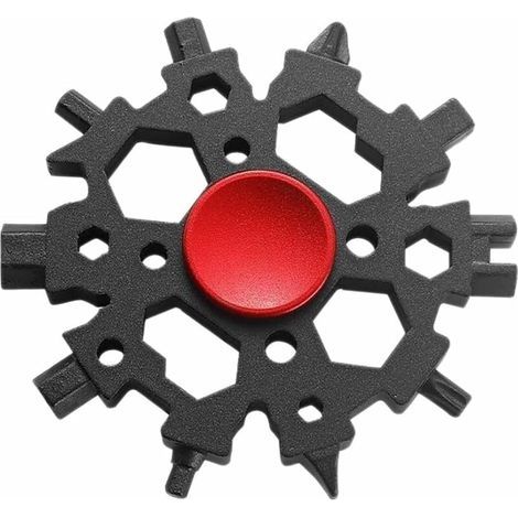 Strumento multifunzione a forma di fiocco di neve 22 in 1, multiutensile standard in acciaio al carbonio, chiave a fiocco di neve, regalo per uomo (1/5)