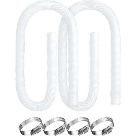 Tuyau de piscine, 2 pièces de remplacement pour pompe de piscine Intex 330, 530 et 1 000 GPH, tuyau de 150 cm pour piscines hors sol. (1/4)