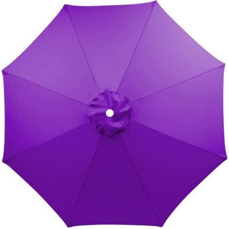 Housse de Remplacement pour Parasol - 3 m - 8 Baleines - Tissu Polyester Double Couche - Imperméable Anti-UV - Violet (1/5)