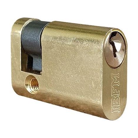 MEZZO CILINDRO OVALE 2401 OL KA IBFM - OTTONE LUCIDO CHIAVI 3 MM 40 30+10- 2 pezzi