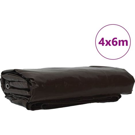 Maison Exclusive - Telo 650g / m² Marrone 4 x 6 m Tela con rivestimento in PVC