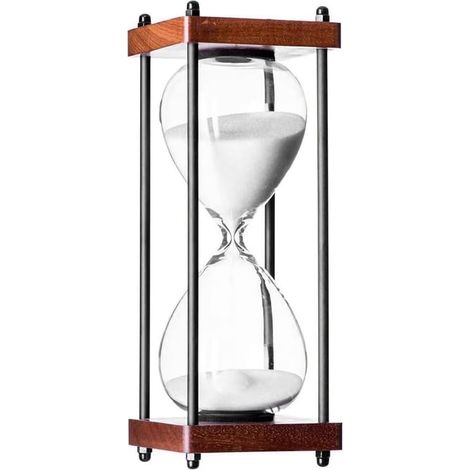 Großer 60-Minuten-Sandtimer, dekorativer Sandtimer aus Holz, Großer 60-Minuten-Sandtimer, dekorativer Sandtimer aus Holz