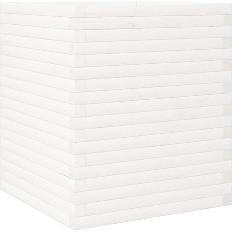Maison Exclusive - Pflanzkübel Weiß 60x60x68,5 cm Massivholz Kief