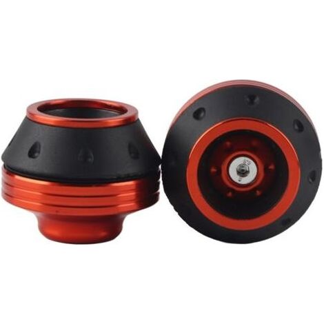 Cadre de roue de fourche avant en aluminium CNC, curseur de protection contre les chutes pour moto, scooter et cyclomoteur, orange (1/5)