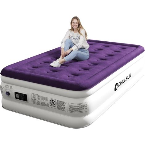 Matelas Gonflable avec Pompe électrique, 190 x 100 x 41cm lit Gonflable Auto-Gonflable, lit d'invité Pliable pour Un Usage Domestique ou Le Camping (1/5)