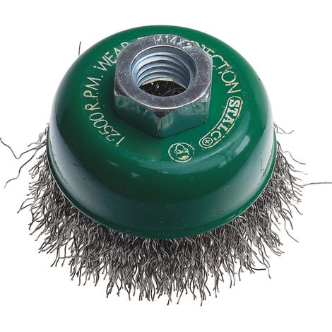 Brosse avant Stalco ø80 mm, filetage M14 S-34532