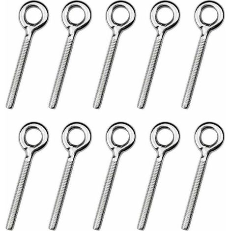 Lot de 25 M4 Vis Oeil Boulons Anneau Souds Anneaux Vis Crochet Oeil Boulon pour Balanoire Machine Extrieure CARTABLE (1/4)